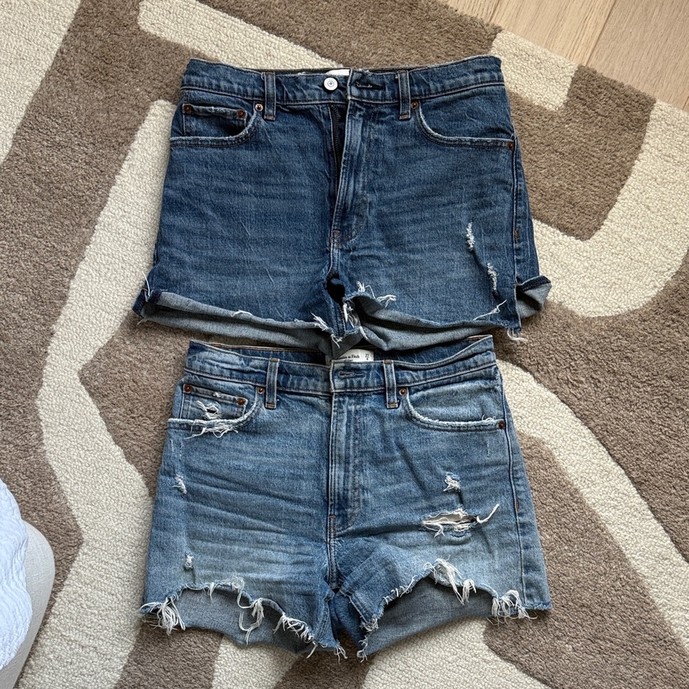 Abercrombie & Fitch Blue Denim Shorts Set